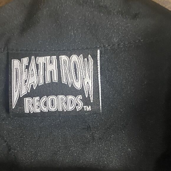 RIPPLE JUNCTION DEATH ROW RECORDS Mens Black Button Short Sleeve Short Size M - Picture 7 of 13